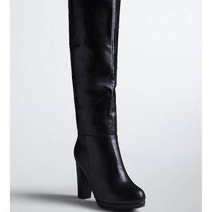 Torrid black clean heel tall boot